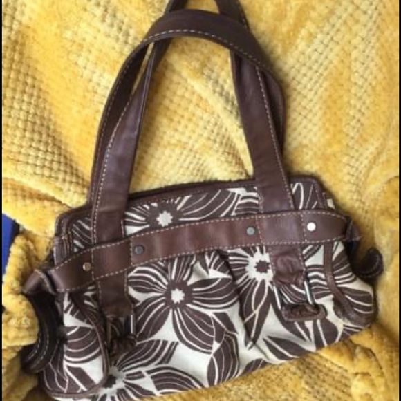 VINTAGE.FOSSIL PURSE" LONG LIVE VINTAGE" LEATHER +FLORAL LARGE - Picture 2 of 7